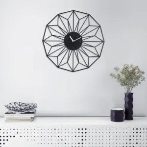 | 50 CM FLOWER CLOCK | BLACK