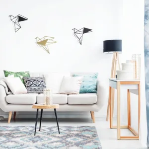 3D BIRDS | BLACK & GOLD COMBINATION